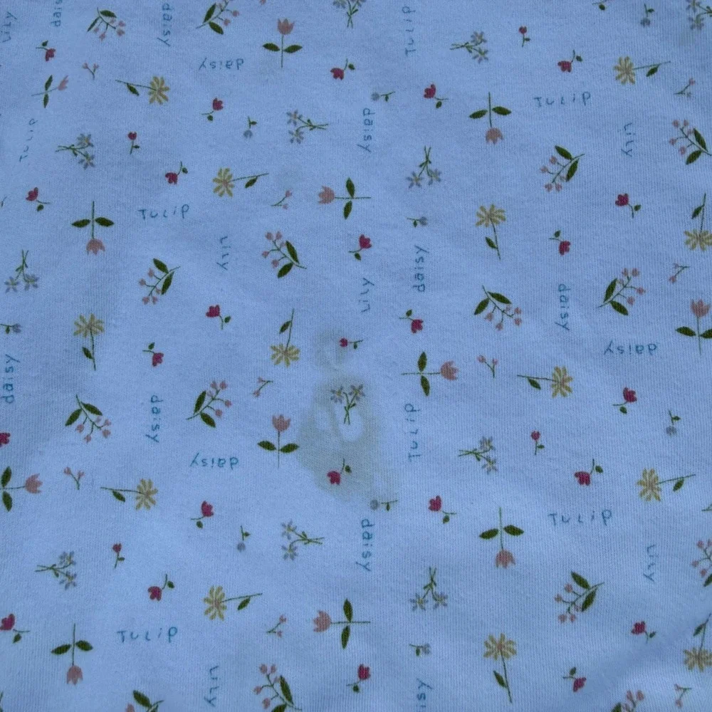 Vintage Gymboree Pretty in Pink Baby Blanket White pink Purple Flowers 2001
